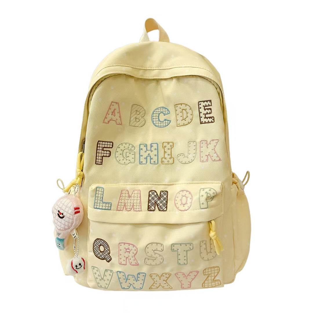 Backpack with Innovative ABC Motif and Multifunctional Pockets Stornfield