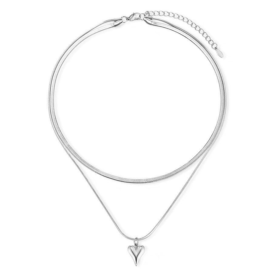 Layered Heart Pendant Necklace Stornfield