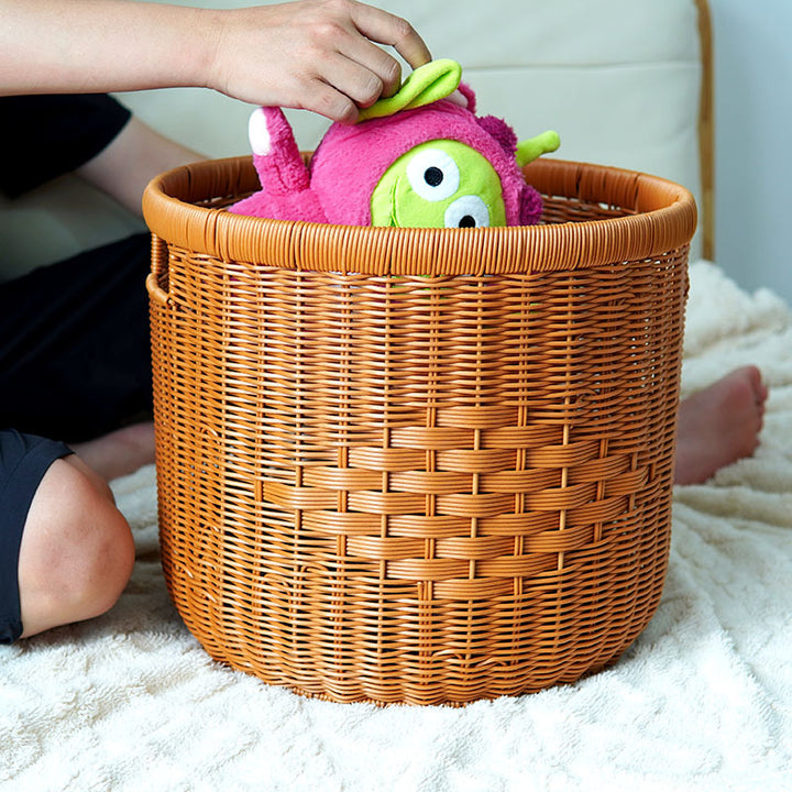 Stylish Round Woven Storage Basket Stornfield