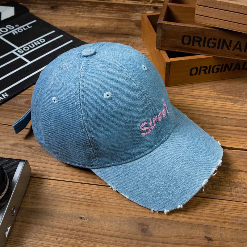 Women's Distressed Denim Baseball Cap Stornfield 1784084141