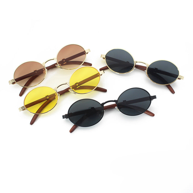 Elegant round sunglasses with high-quality metal frame Stornfield