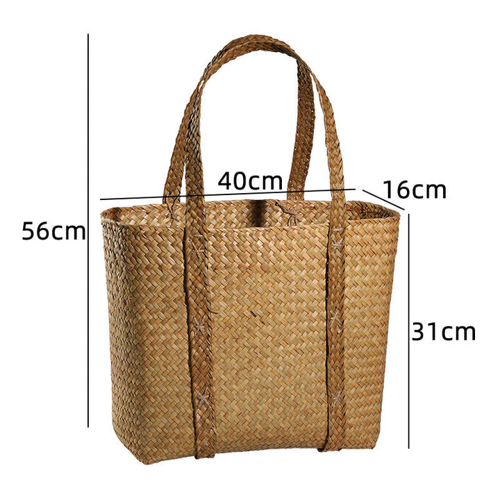 Premium Handwoven Natural Storage Tote Stornfield