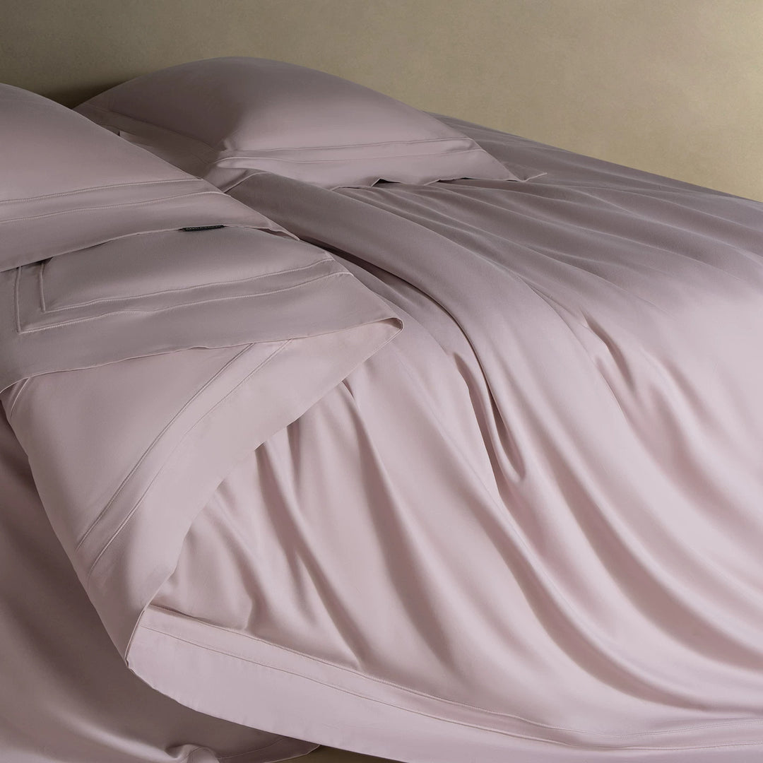 Brushed Microfiber Sateen Duvet Cover Set with Double-Stitch Hem