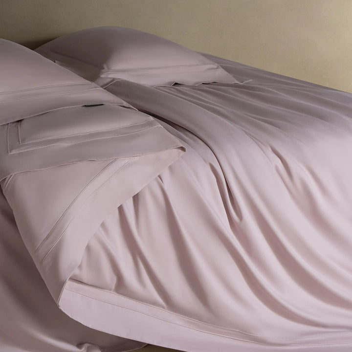 Brushed Microfiber Sateen Duvet Cover Set with Double-Stitch Hem