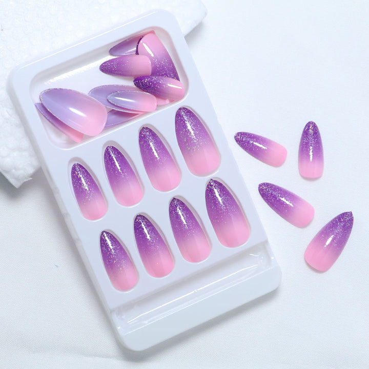 Gradient Glitter Ombre Press-On Nail Set Stornfield