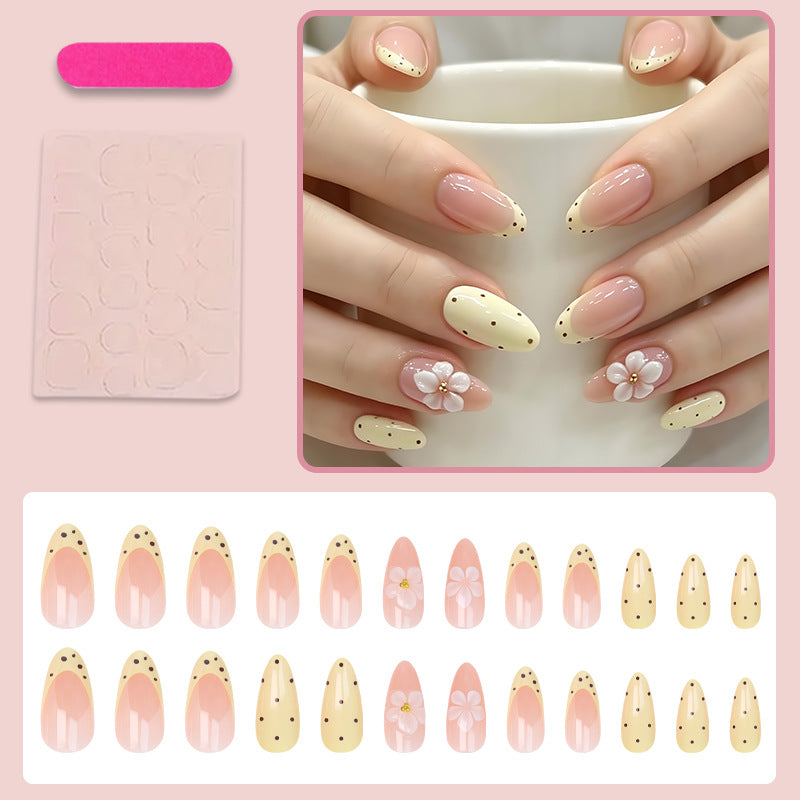 Artificial 3D nail extensions with flower decorations Stornfield