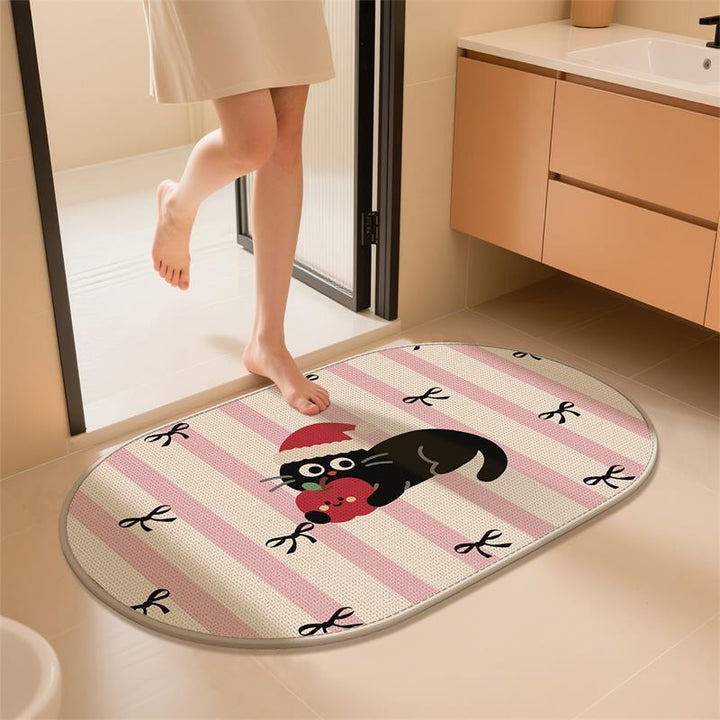 Cartoon Printed Bath Mat for Bathroom Floor