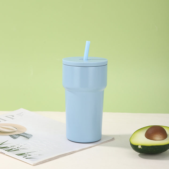 Unisex Insulated Drinking Cup with Dust Protection Lid and Straw Stornfield