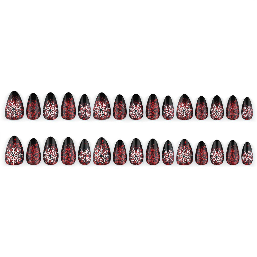 Artificial Winter Nails with Snowflake Pattern Stornfield