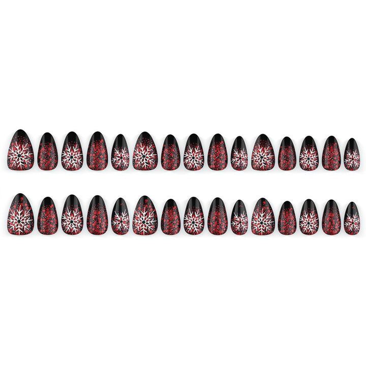 Artificial Winter Nails with Snowflake Pattern Stornfield