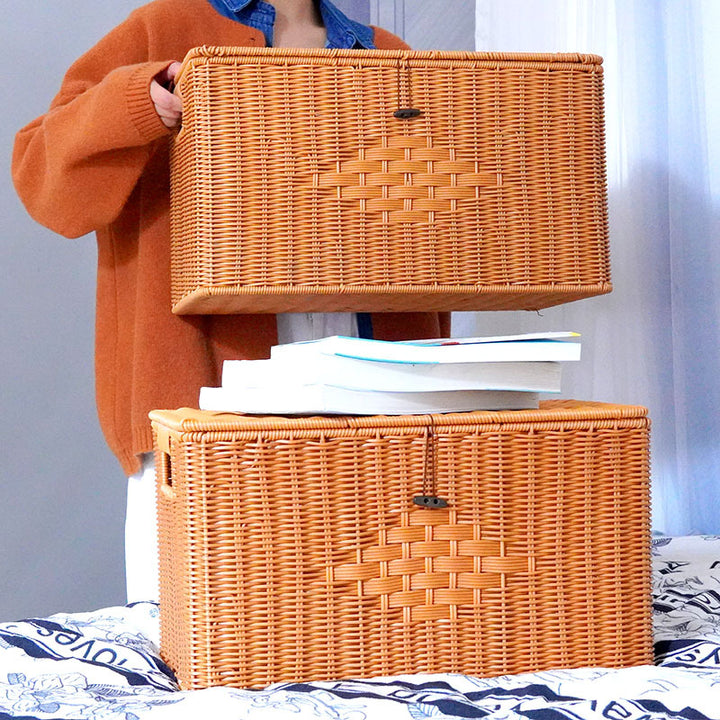 Woven Storage Chest with Lid Stornfield