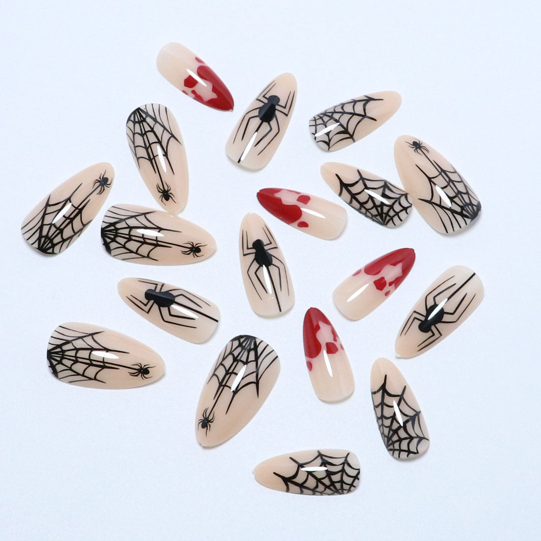 Halloween-Themed Artistic Press-On Nail Set Stornfield