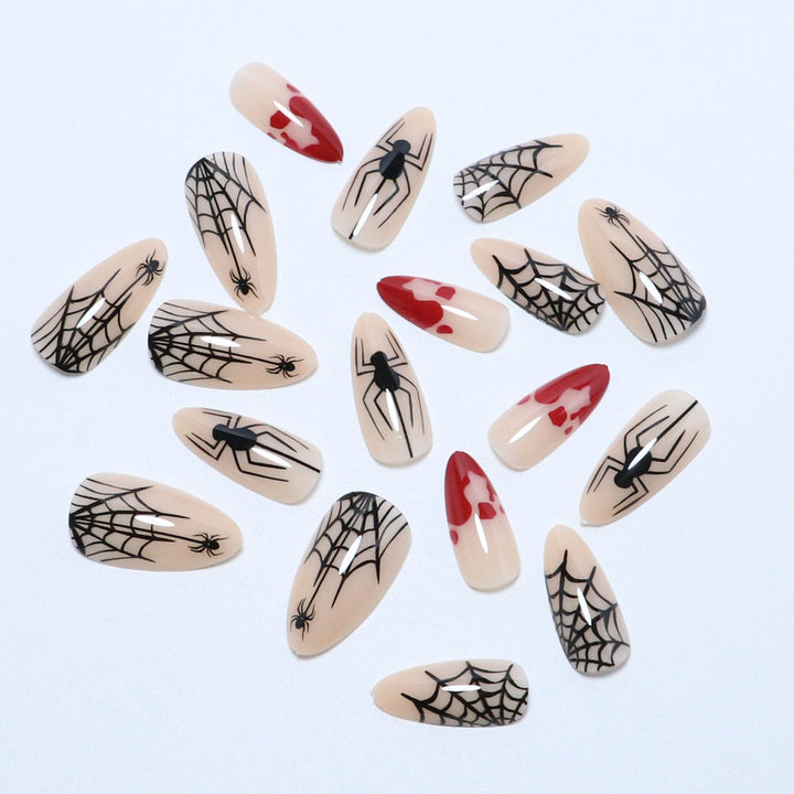 Halloween-Themed Artistic Press-On Nail Set Stornfield