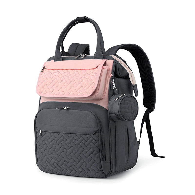Multi-Functional Quilted Diaper and Travel Backpack Stornfield