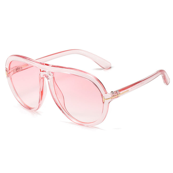 Oversized Fashionable Transparent Pink Sunglasses Stornfield