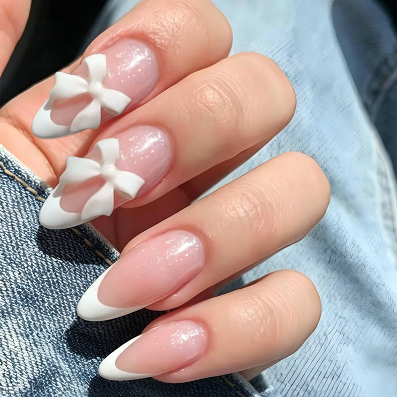 Artificial Nail Set with Playful Bows Stornfield