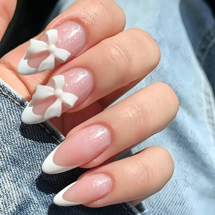 Artificial Nail Set with Playful Bows Stornfield