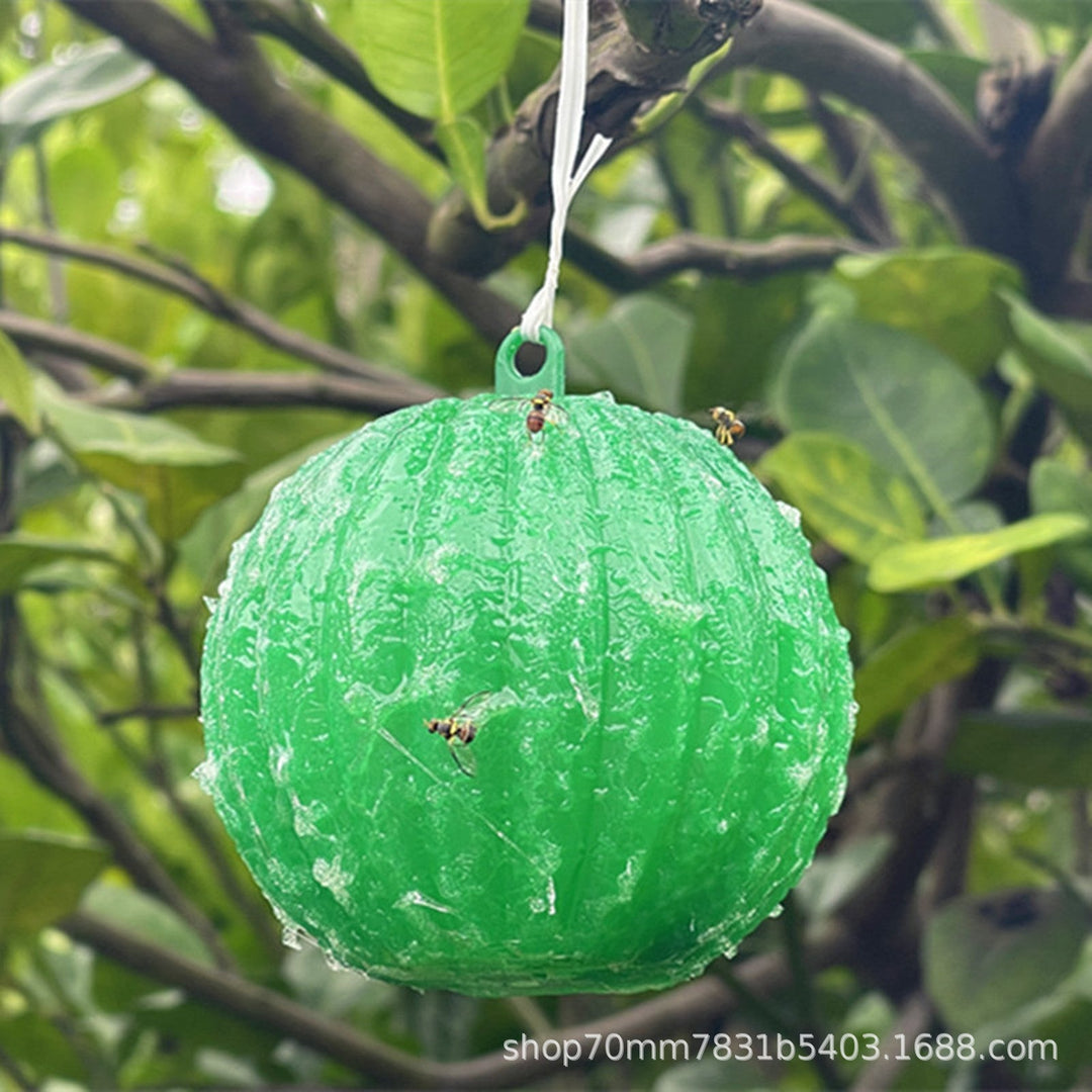 Hanging adhesive wasp trap sphere for outdoor garden pest control Stornfield