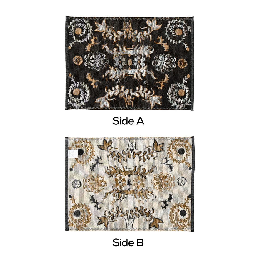 Reversible jacquard scarf with ornamental weaving pattern Stornfield