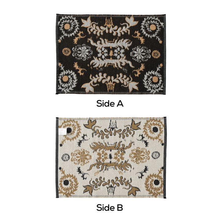 Reversible jacquard scarf with ornamental weaving pattern Stornfield