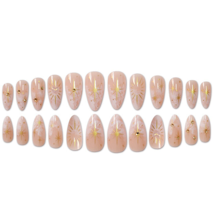 Stiletto Nail Art Extensions with Celestial Design Stornfield