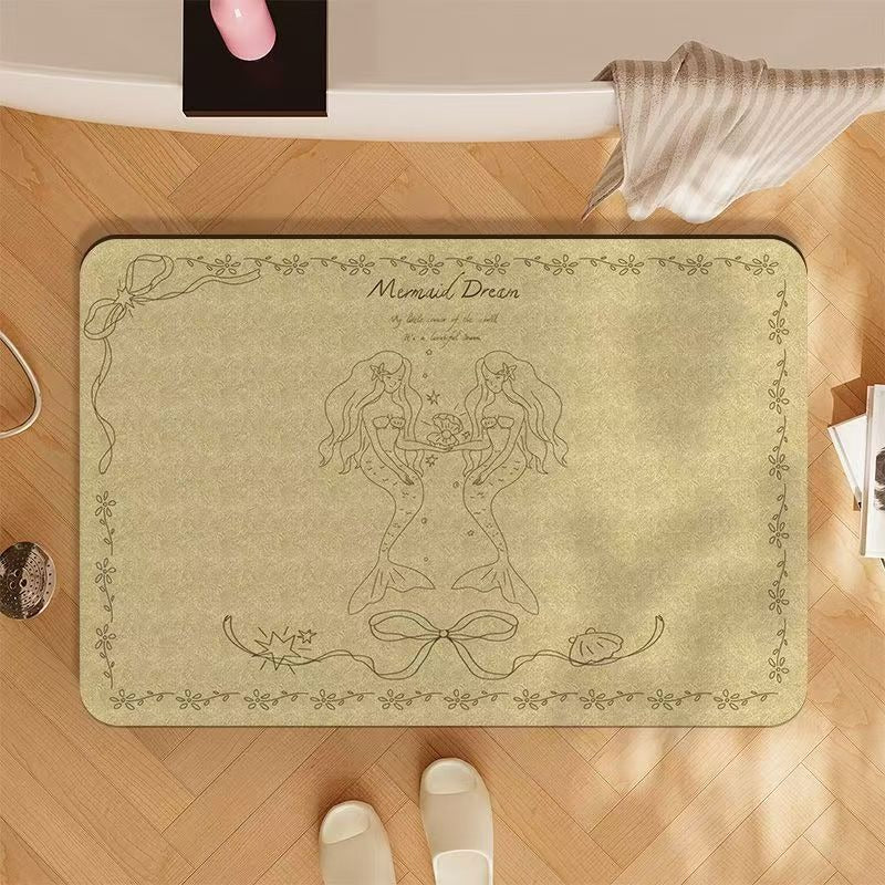 Mermaid-Themed Bath Mat