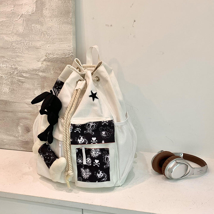 Playful Patterned Drawstring Backpack Stornfield
