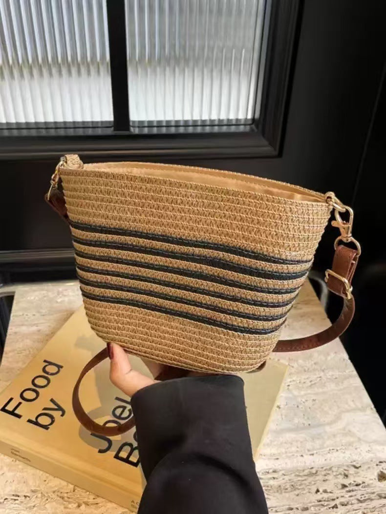 Trendy Summer Handbag Made of Woven Material Stornfield