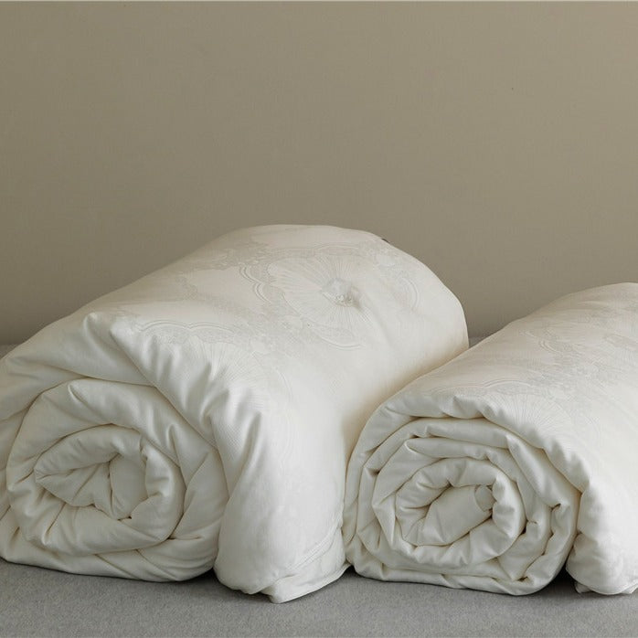 Luxury Jacquard Medallion Cotton Sateen Duvet Cover Set
