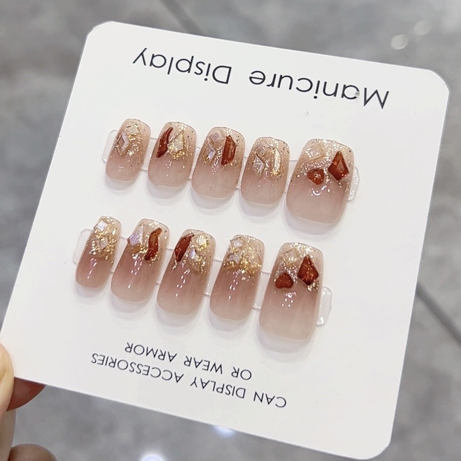 Luxurious Decorative Press-On Nail Set Stornfield