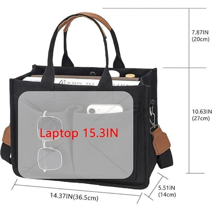 Multifunctional tote bag with numerous interior compartments Stornfield