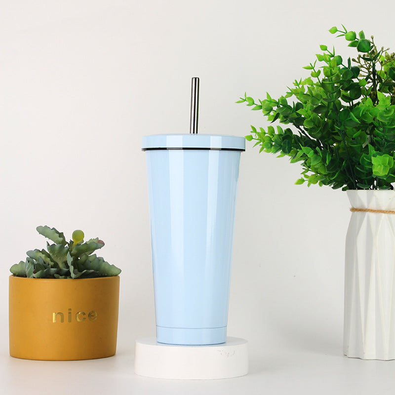 Women's stainless steel drinking cup with straw Stornfield