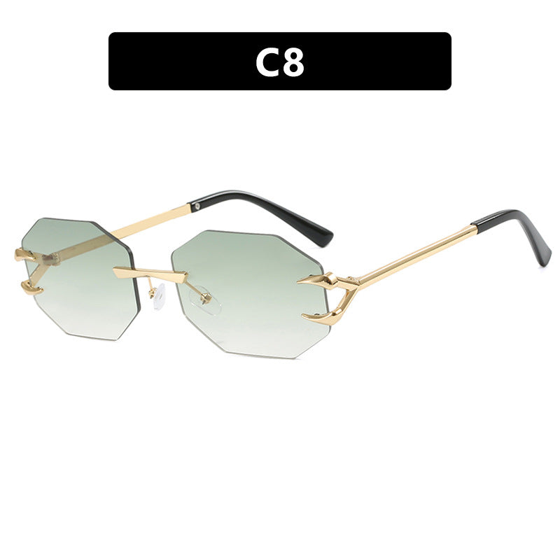 Women's geometric sunglasses with modern metal frame Stornfield