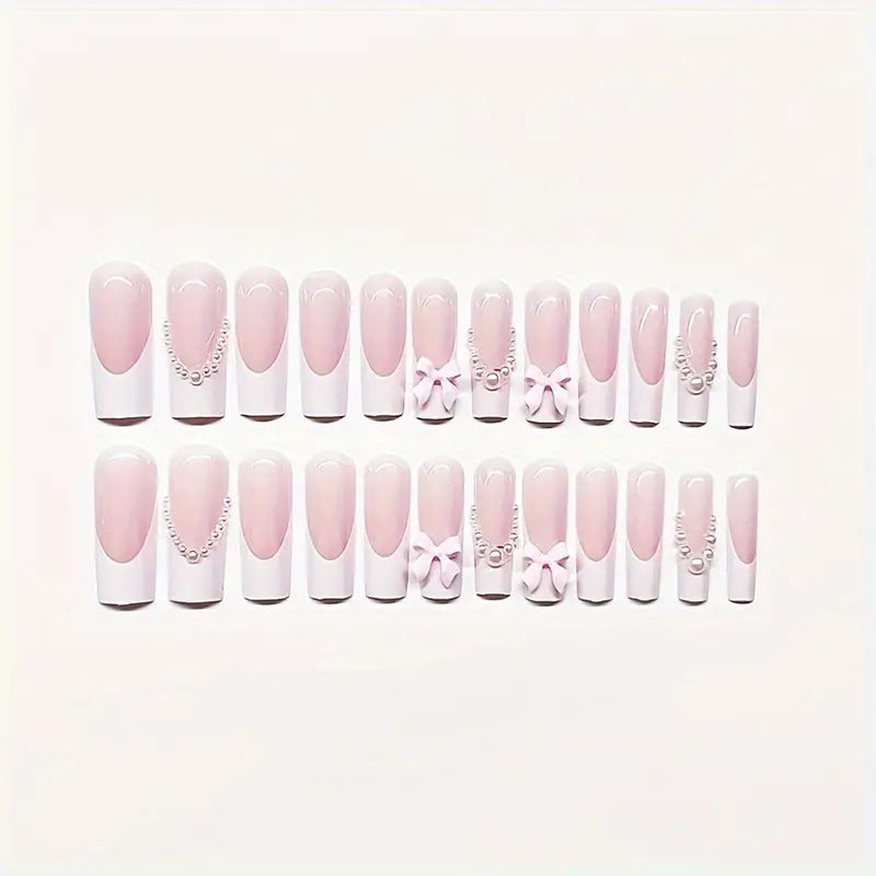 Bow-Embellished Press-On Nail Set Stornfield