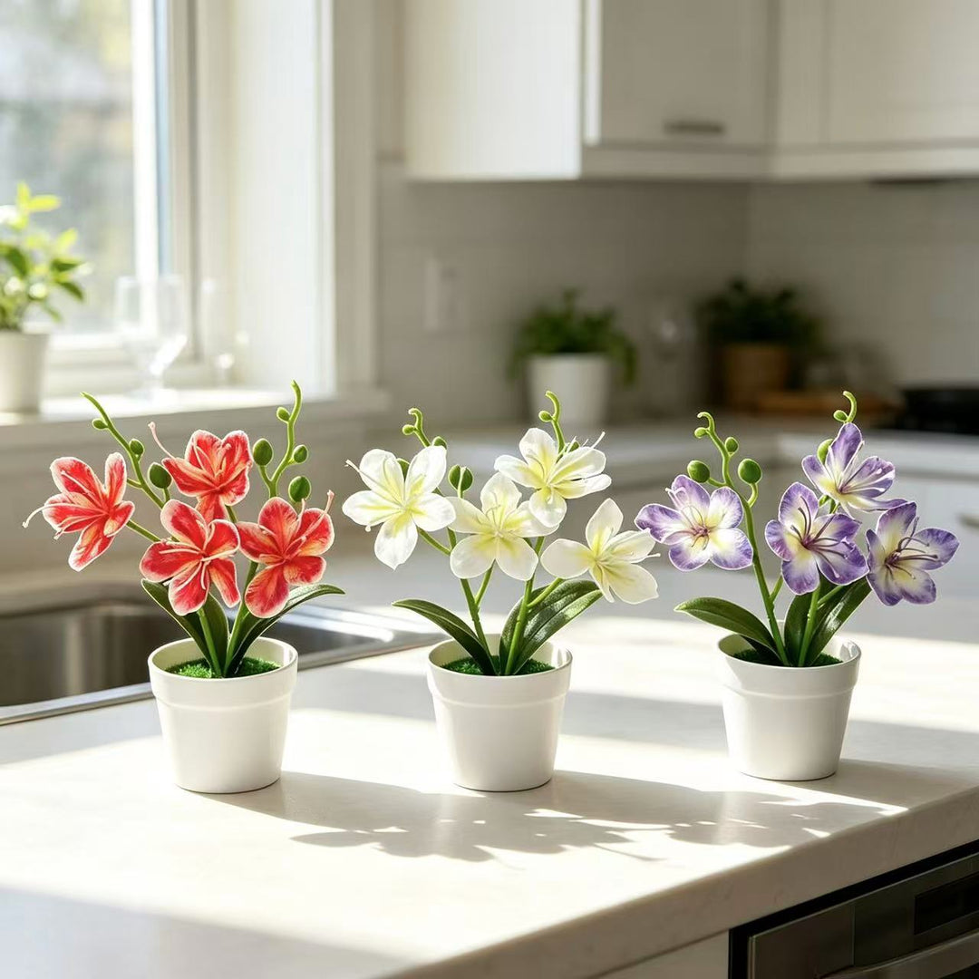 Lifelike Faux Flower Arrangement for Home Decor
