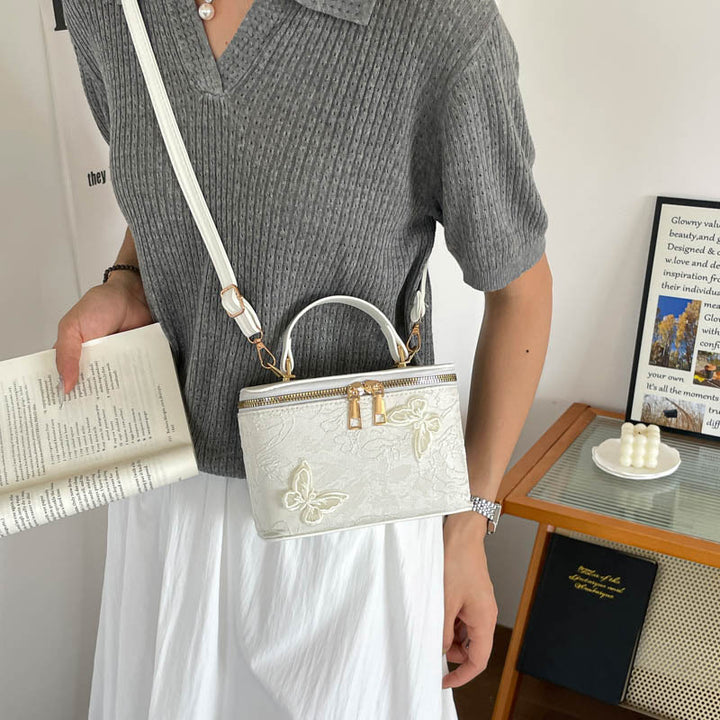 Elegant Floral Embroidered Handbag