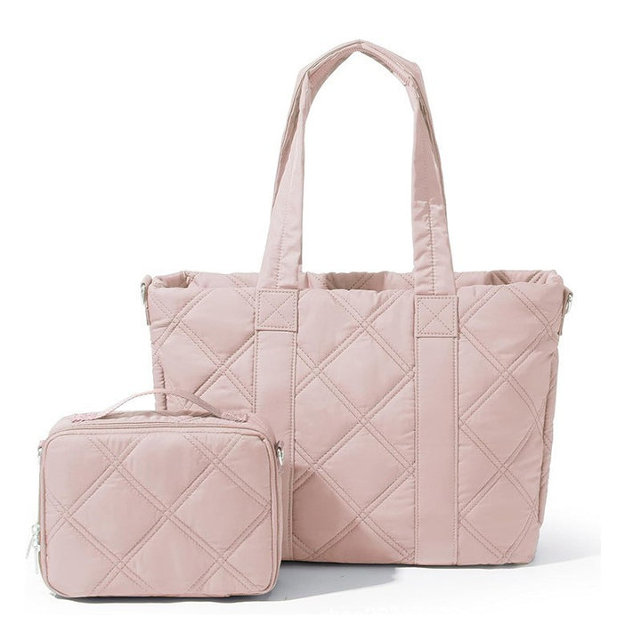 Elegant and Versatile Fabric Handbag with Detachable Cosmetic Bag Stornfield