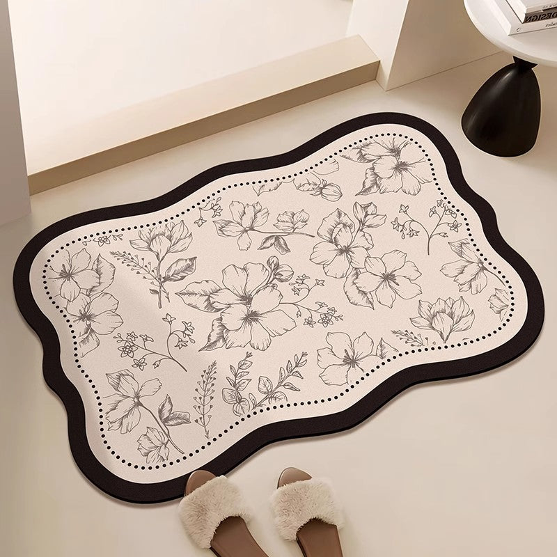 Floral Printed Area Mat