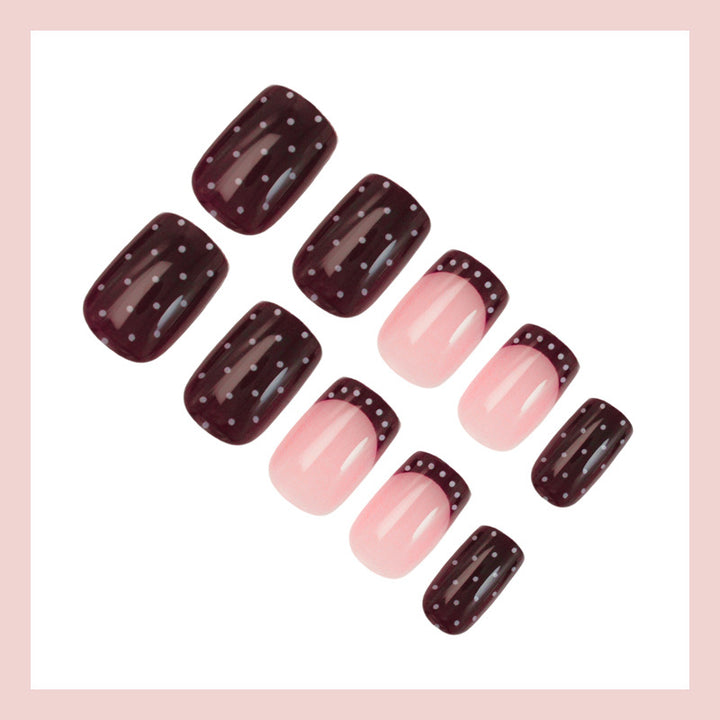 Art nail set with elegant French tips and playful accents Stornfield