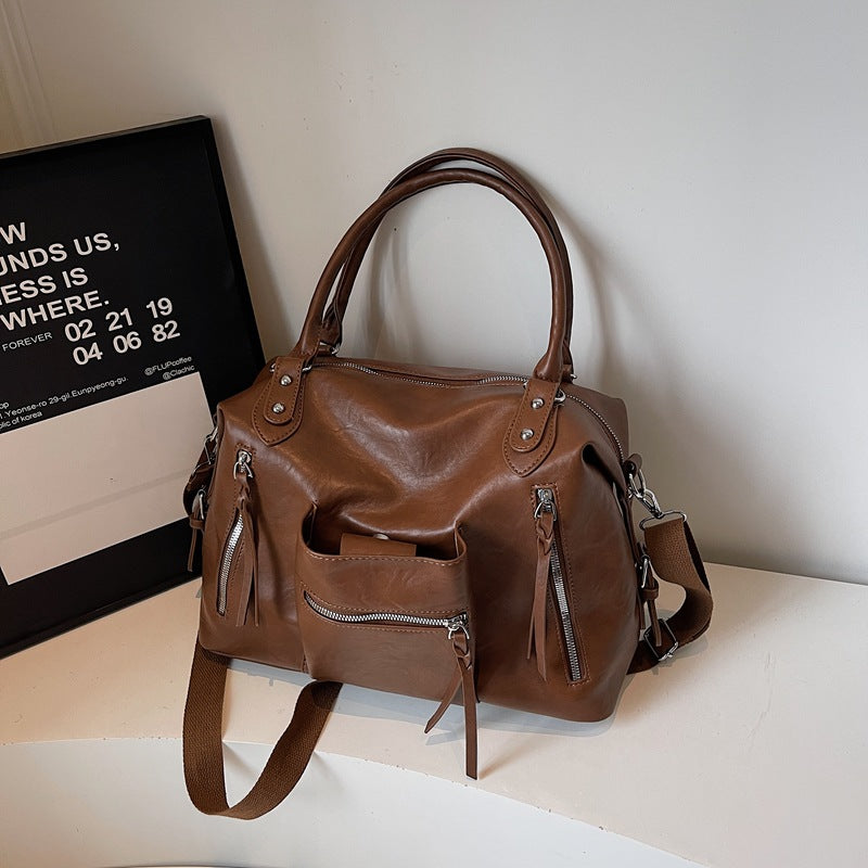 Versatile Multi-Pocket Leather Hand