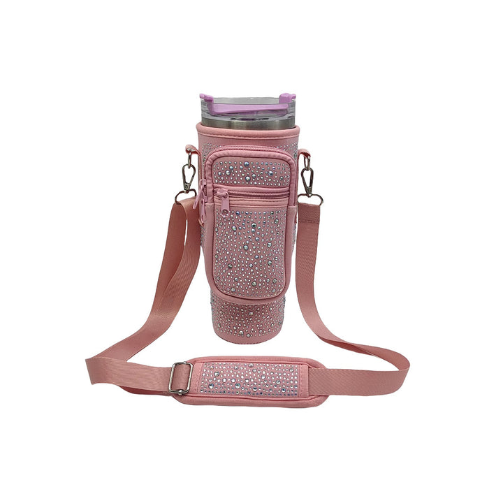 Ladies drinking bottle cover with sparkling rhinestones Stornfield