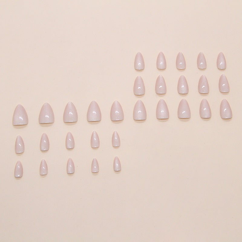 Artistic Glittered Almond-Shaped Nail Extensions Stornfield