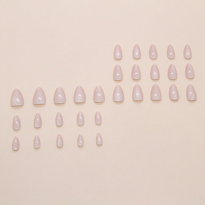 Artistic Glittered Almond-Shaped Nail Extensions Stornfield