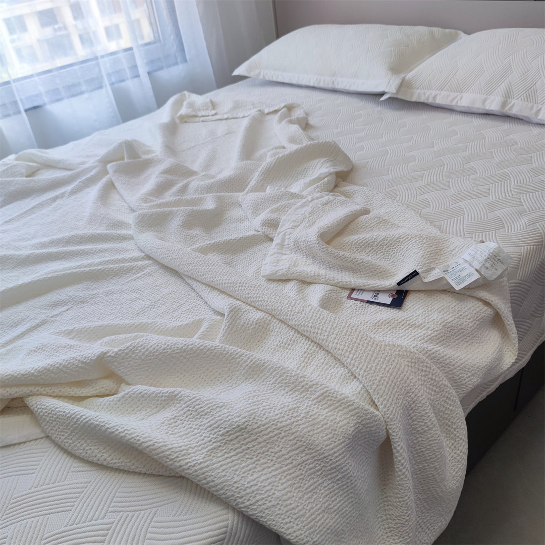 Waffle-Weave Cotton Lightweight Coverlet Bedspread