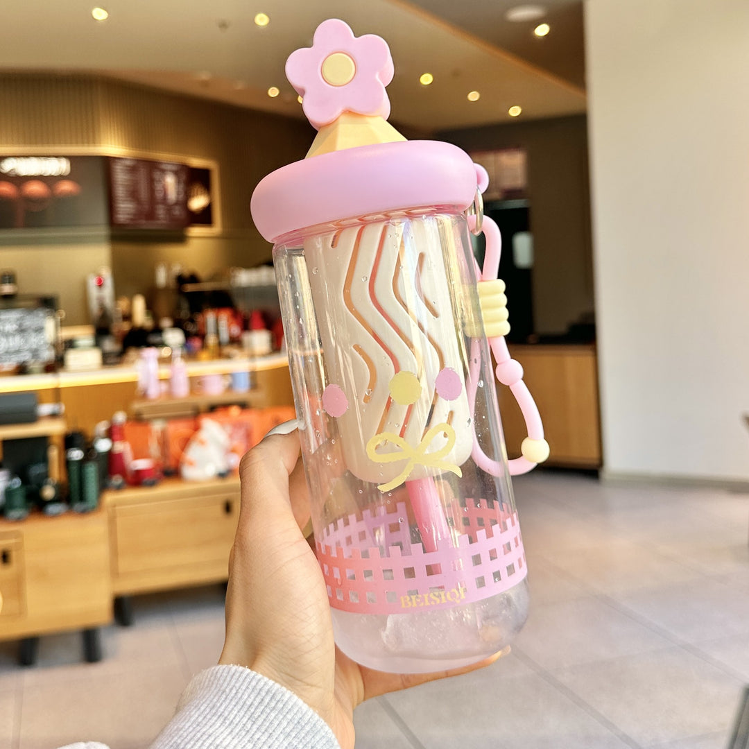 Unisex drinking cup with designs and silicone lid Stornfield