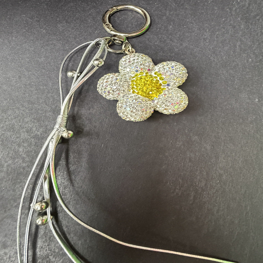 Rhinestone Flower Charm Keychain Stornfield