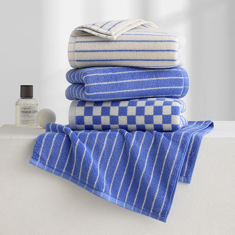 Women Elegant Terry Bath Towel with Striped Pattern Stornfield
