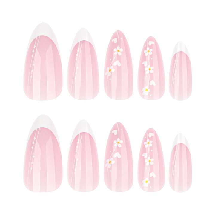 Artful Nail Extensions with Delicate Floral Patterns Stornfield