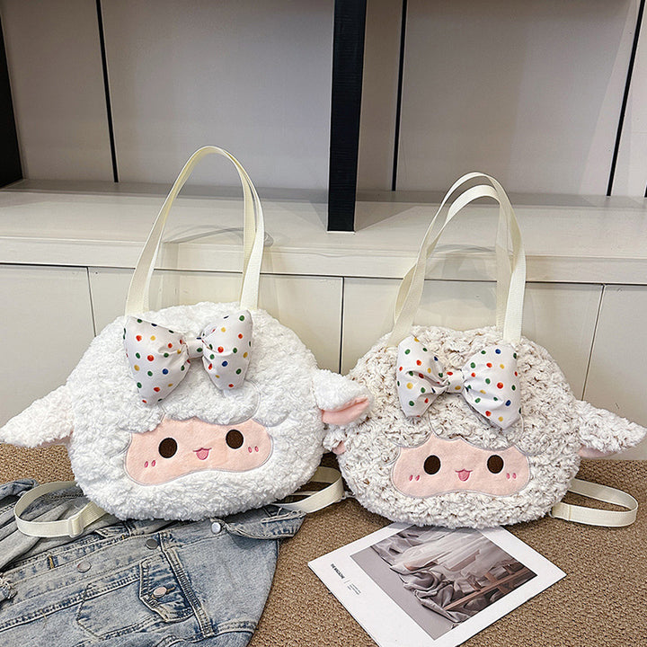 Plush Backpack with Cute Lamb Design Stornfield