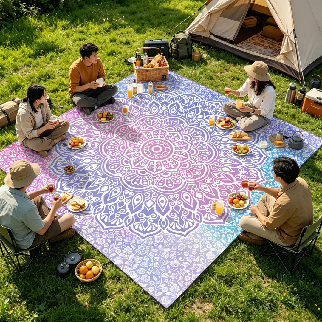 Mandala Design Beach Mat Stornfield